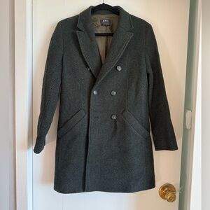A.P.C. Joan Herringbone Wool Coat